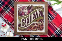 Retro Believe Christmas Png Product Image 3