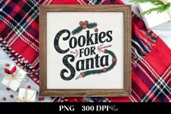Retro Cookies for Santa Png Product Image 1
