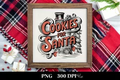 Retro Cookies for Santa Png Product Image 3