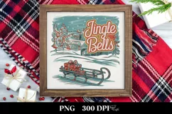 Retro Jingle Bells Christmas Png Product Image 3