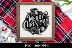 Retro Merry Christmas PNG Product Image 3