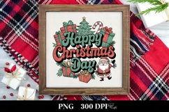 Retro Happy Christmas Day Png Product Image 1