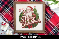 Santa Engraved Christmas Design PNG Sublimation Digital Product Image 3
