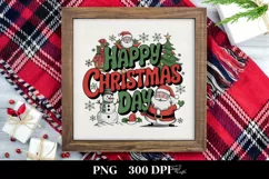 Happy Christmas Day Retro Christmas Png Product Image 3