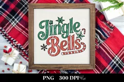 Retro Jingle Bells Christmas Png Product Image 3