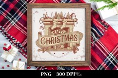 Retro Happy Christmas Day Png Product Image 3