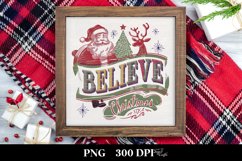 Retro Believe Christmas Png Product Image 1