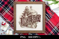 Jingle Bells Christmas Tree Cake PNG Sublimation File Product Image 3