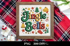 Retro Jingle Bells Christmas Png Product Image 3