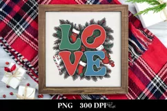 Retro Love Christmas Png Product Image 3