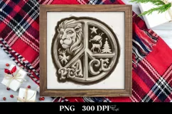 Christmas Peace Retro DTG PNG Product Image 3