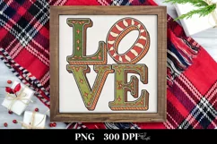 Love Christmas Retro Colorful Png Product Image 3