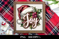 Joy Watercolor Santa Hat Png Product Image 3