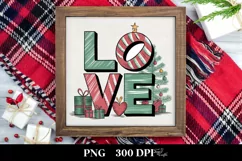 Love Christmas Retro Colorful Png Product Image 3
