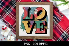 Retro Love Christmas Illustration Png Product Image 1