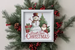 Retro Small Town Christmas Snow Man Png Product Image 1