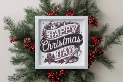 Retro Happy Christmas Day Png Product Image 1