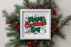 Retro Happy Christmas Day Png Product Image 4