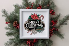 Merry Christmas Poinsettia PNG Product Image 4