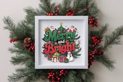 Retro Merry and Bright Christmas Png Product Image 4