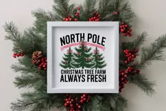 Retro North Pole Christmas Farm Png Product Image 4