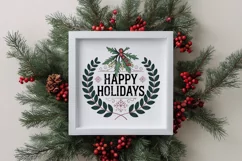Happy Holidays Christmas Crest Png Product Image 3