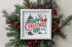 Retro Happy Christmas Day Png Product Image 1