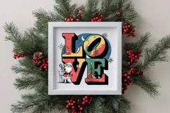Retro Love Clipart PNG Product Image 4