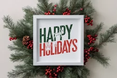 Retro Happy Holidays Reindeer Png Product Image 4