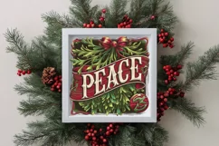 Peace Mistletoe Christmas Clipart Png Product Image 3