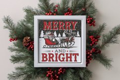 Retro Merry and Bright Christmas Png Product Image 3