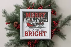 Retro Merry and Bright Christmas Png Product Image 3