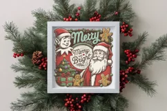 Retro Merry and Bright Chrismas Png Product Image 4