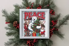 Peace Polar Bear Christmas Clipart Png Product Image 4