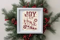 Retro Joy Unicorn Santa Hat Png Product Image 3