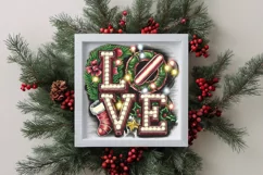 Retro Love Christmas Png Product Image 4