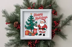 Retro Happy Holidays Christmas Png Product Image 4