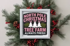 North Pole Christmas Tree Farm Fresh Trees PNG Sublimation Product Image 1