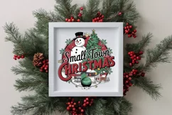 Retro Small Town Christmas Snow Man Png Product Image 1