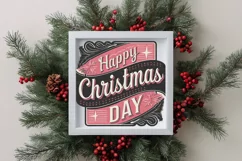Retro Happy Christmas Day Christmas Png Product Image 1