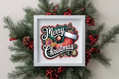 Merry Christmas Watercolor Stocking Png Product Image 4