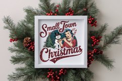Retro Small Town Christmas Clipart PNG Product Image 4