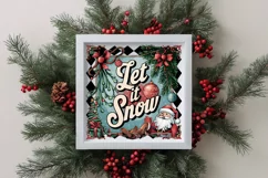 Let It Snow Retro Christmas Png Product Image 3