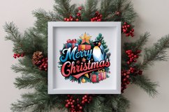 Vibrant Merry Christmas Clipart PNG Product Image 3