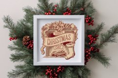 Retro Happy Christmas Day Png Product Image 4