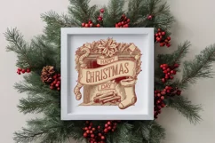 Retro Happy Christmas Day Png Product Image 4