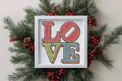 Retro Love Christmas Illustration Png Product Image 4