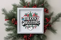 Merry Christmas Retro Illustration PNG Sublimation Product Image 4