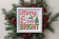 Retro Merry and Bright Christmas Png Product Image 4