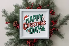 Retro Happy Christmas Day Christmas Png Product Image 4